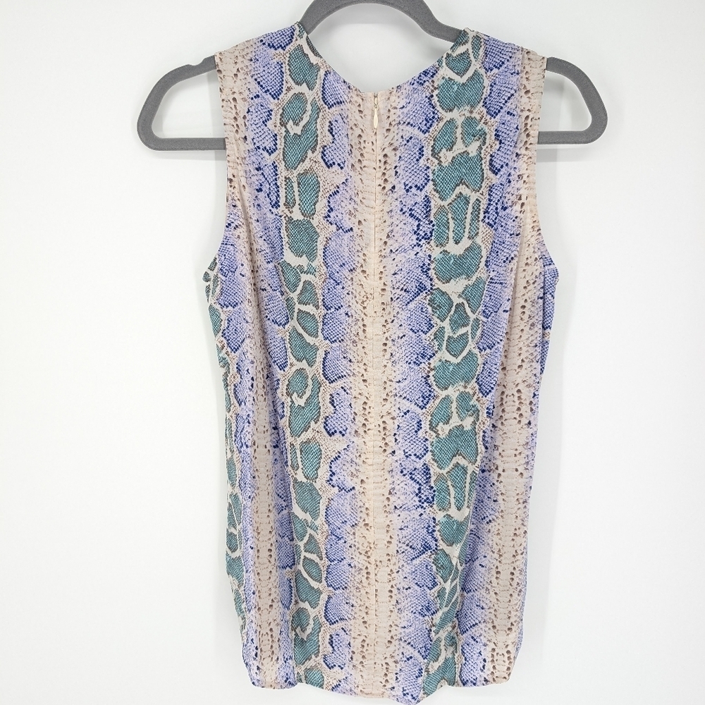 Equipment Femme 100% Silk Sleeveless Blouse Top Snake Print - Picture 2 of 4